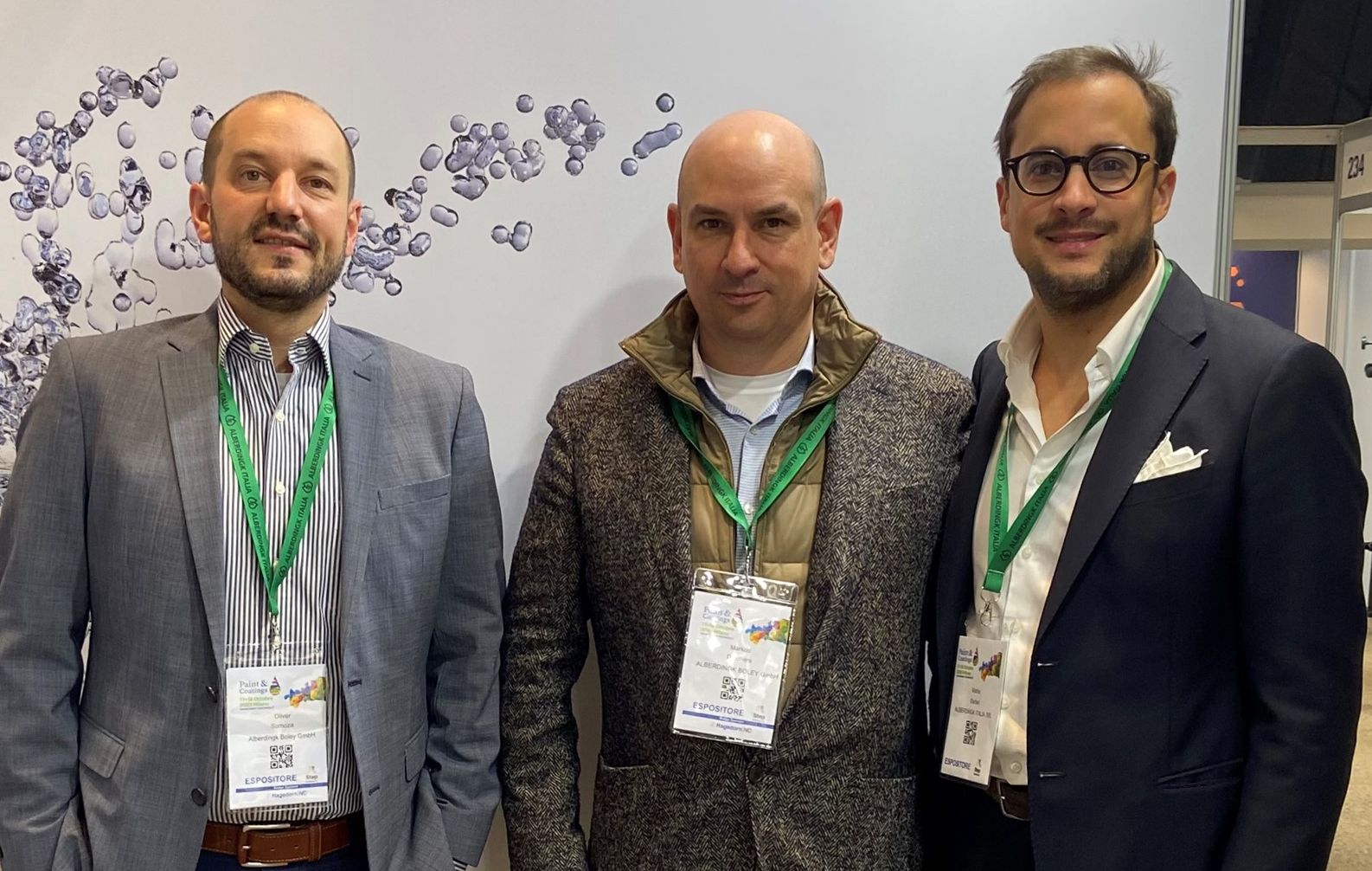 Alberdingk Boley successful at Paint & Coatings Italy. Paint and Coatings Italy Team