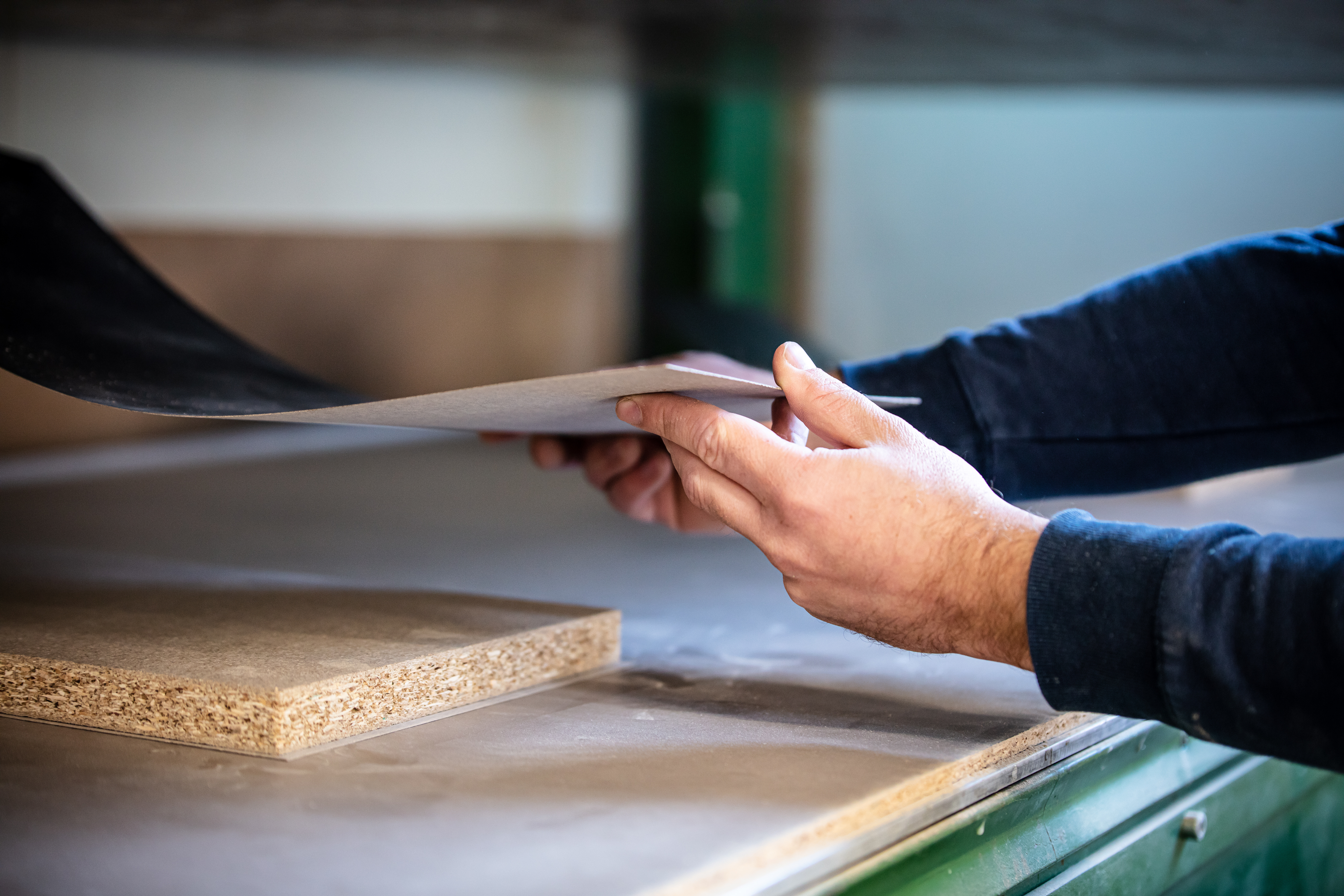 Heissiegel Anwendung Furnierpresse